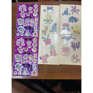 Vintage Pokemon Stickers and Temporary Tattoos